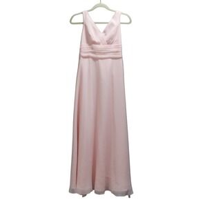 charmeuse and chiffon bridesmaid dress white by vera wang Lilac A-line Strapless Chiffon Twisted Knot Long Bridesmaid Dress Lilac / US 10 main image 1